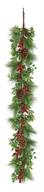 Pinecone, Holly, Berry Garland 5'