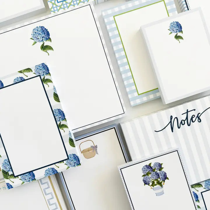 Hydrangeas Striped Pot List Notepad