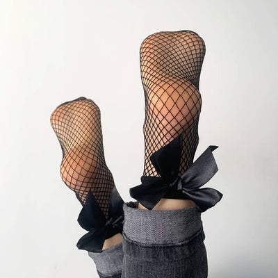 Chloé Fishnet Socks with A Bow