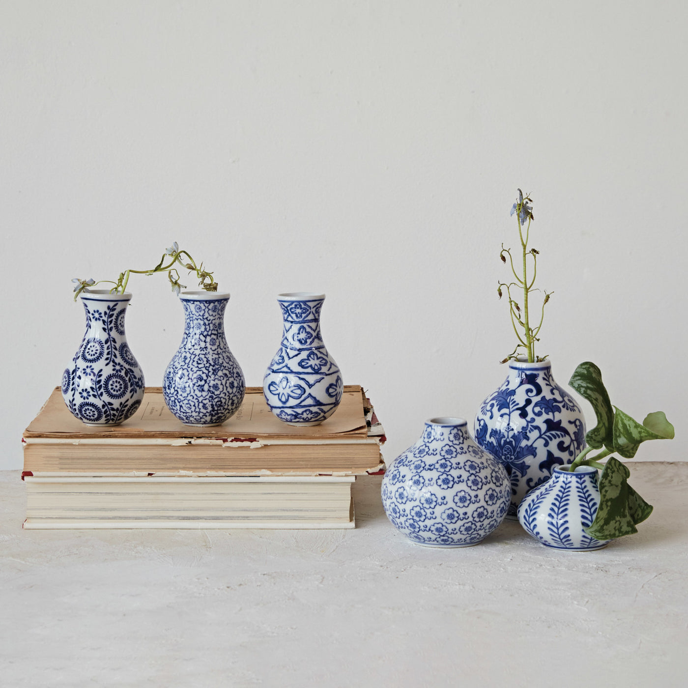 Hand-Stamped Stoneware Vase