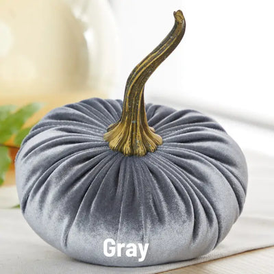 Large & Small Assorted Velvet Pumpkins