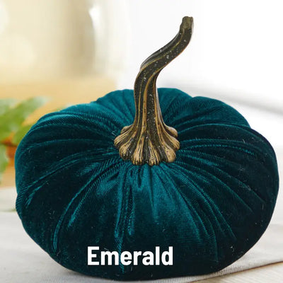 Large & Small Assorted Velvet Pumpkins