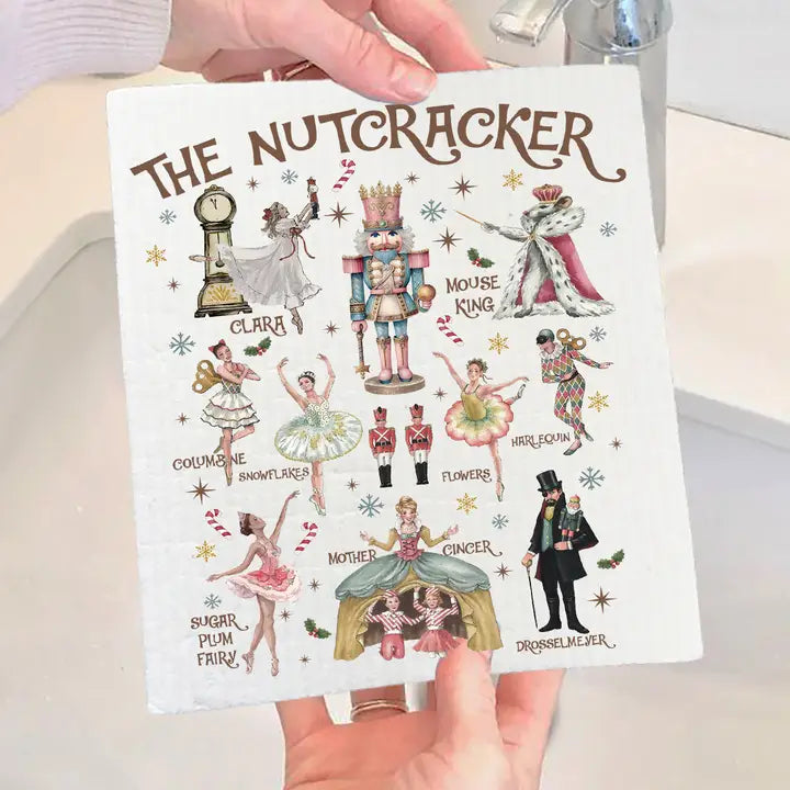 Christmas Nutcracker Ballet Eco Dishcloth