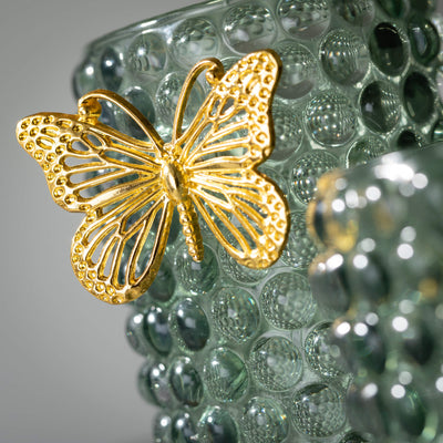 Glass Butterfly Votive Holder