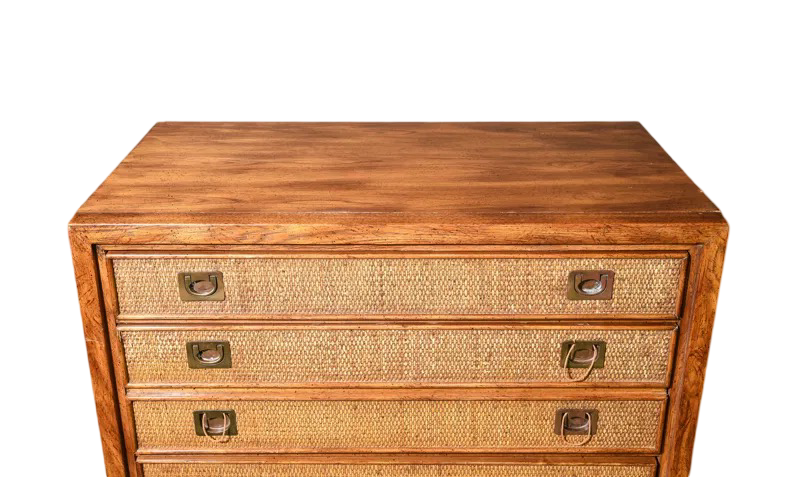 Vintage Chest with Basket woven Drawers