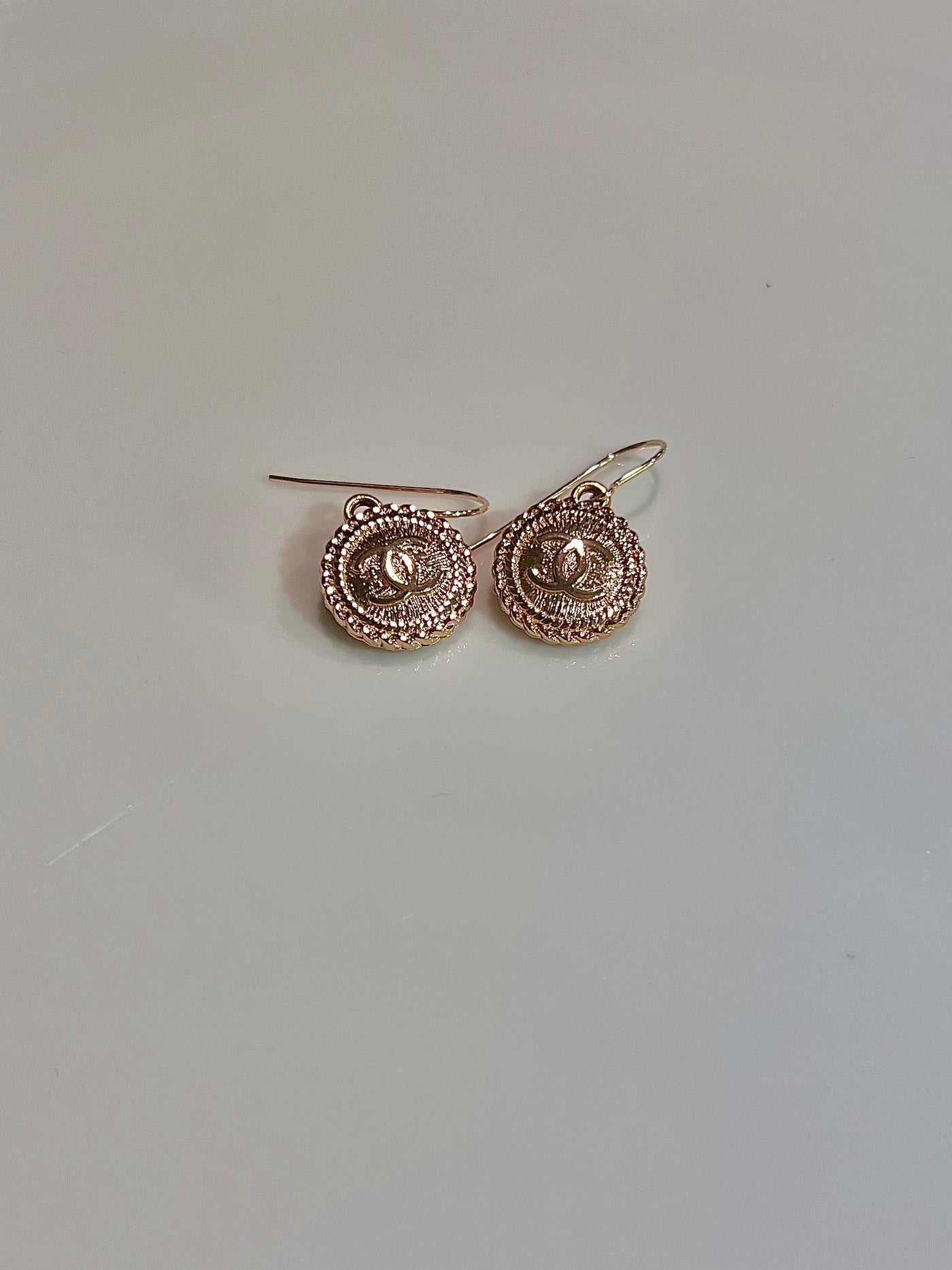 Vintage Designer Button Earrings