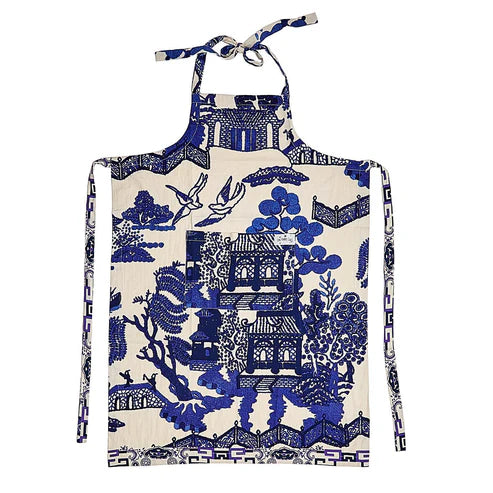 Giant Willow Blue Apron - Cotton