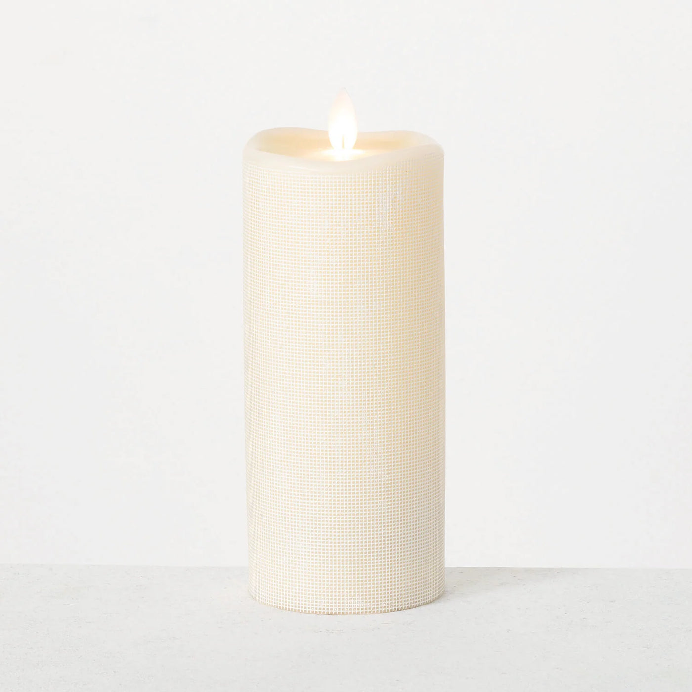 Frosted Battery Candle, Pillar