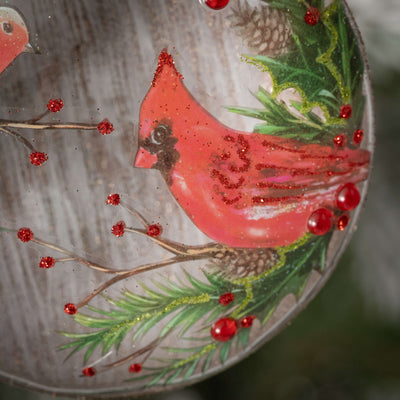 Painted Cardinal Ornament