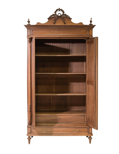 Louis XVI Style Walnut Bibliothèque / Armoire