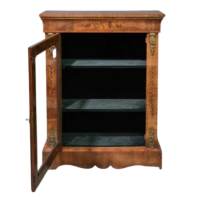 Antique French Walnut Hall Cabinet with Ormolu