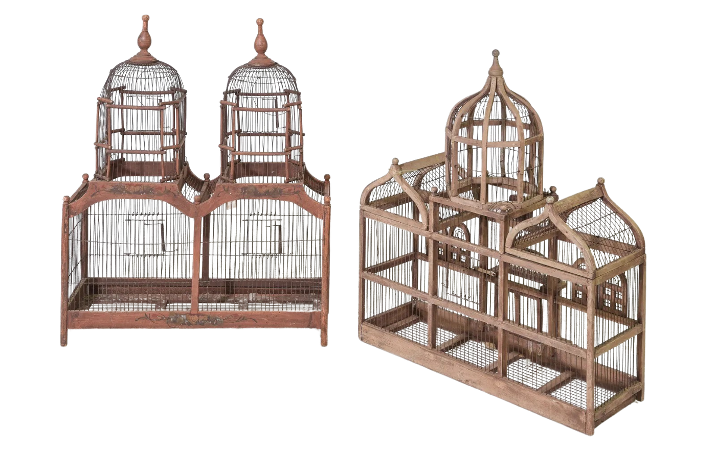 Antique Victorian Wood Birdcage