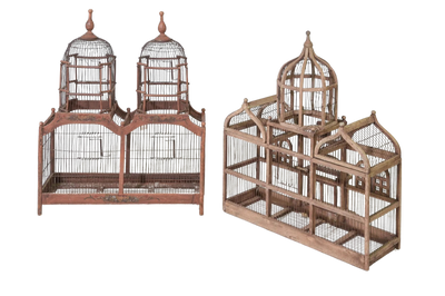 Antique Victorian Wood Birdcage