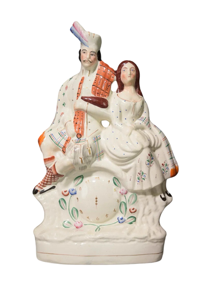 Antique Staffordshire Spill Vase and Figures