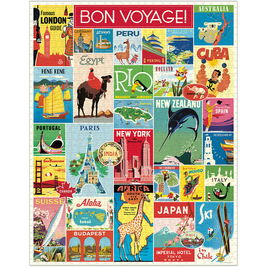 Vintage Travel 1,000 Piece Puzzle