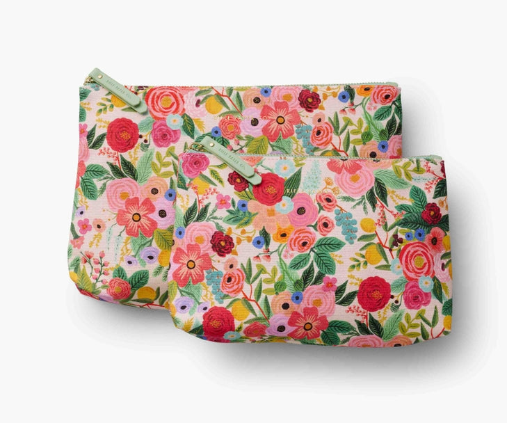 Garden Party Zippered Pouch Set