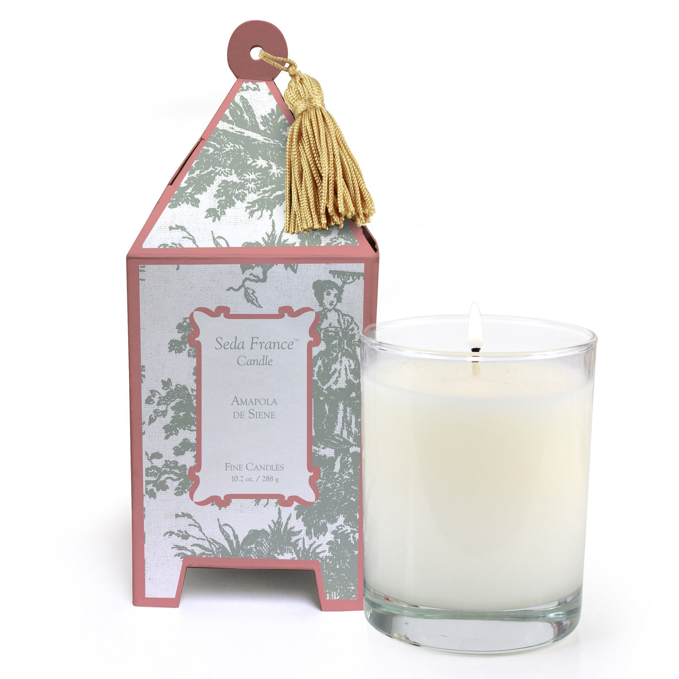 Amapola de Seine Classic Toile Pagoda Box Candle