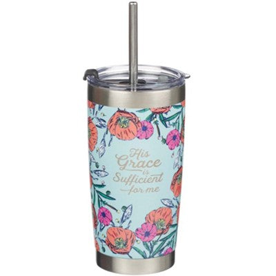 His Grace is Sufficient Steel Travel Mug