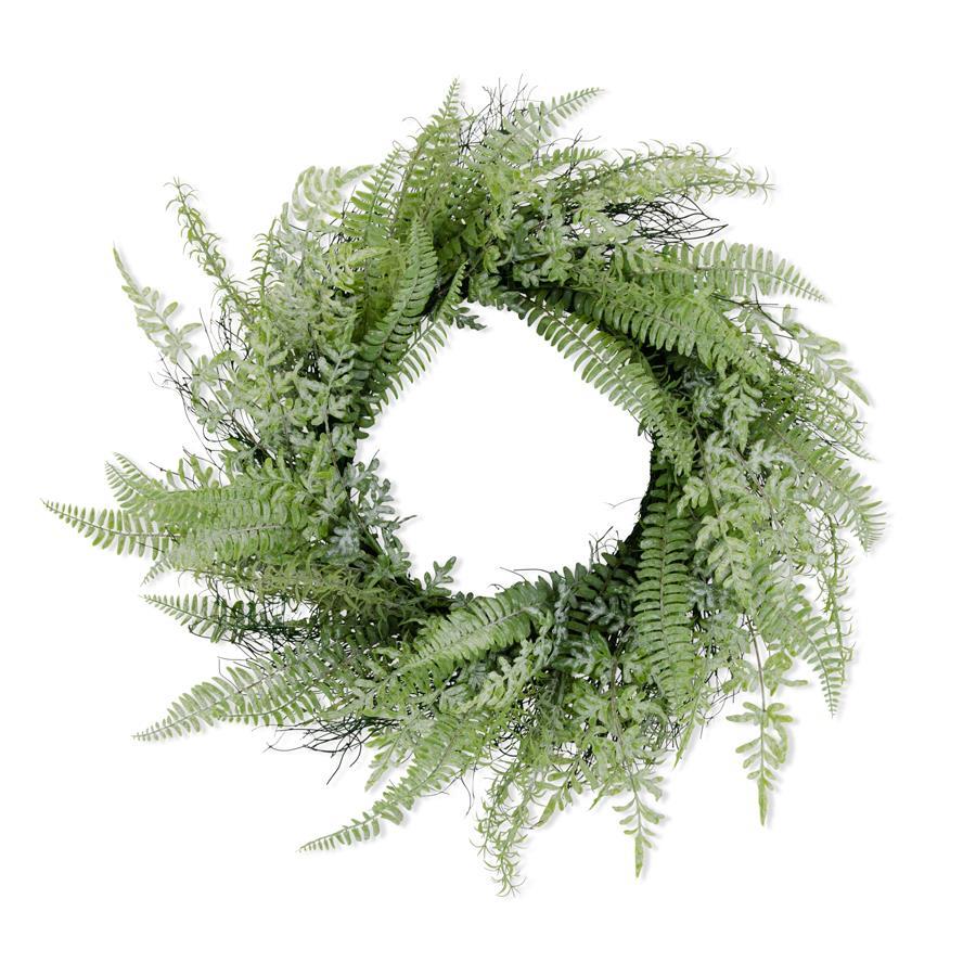 Real Touch Mixed Fern and Twig Wreath, 27"