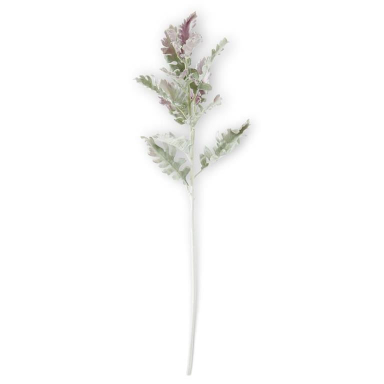 30.5 inch Soft Green with Purple Tips Dusty Miller Stem