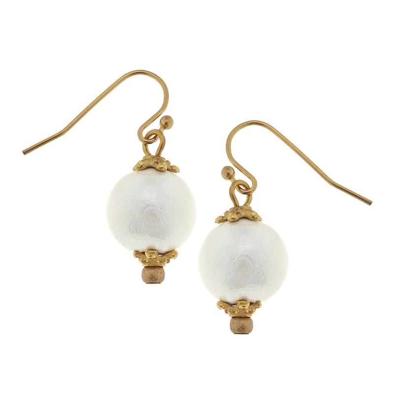 Cotton Pearl Earrings