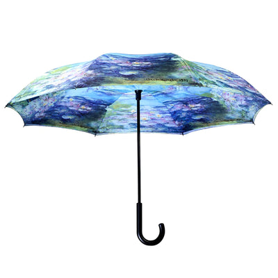 Monet, Water Lilies Stick Umbrella Reverse Close