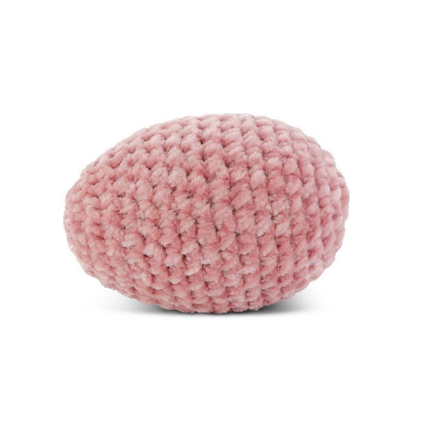 5" Pink Crocheted Egg