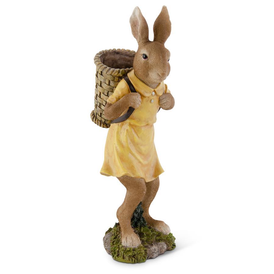 Girl Bunny with Basket on Back