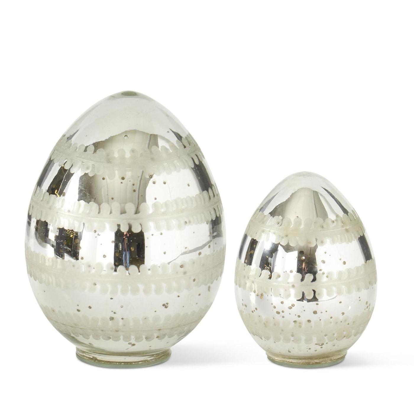 SILVER MERCURY GLASS EGG