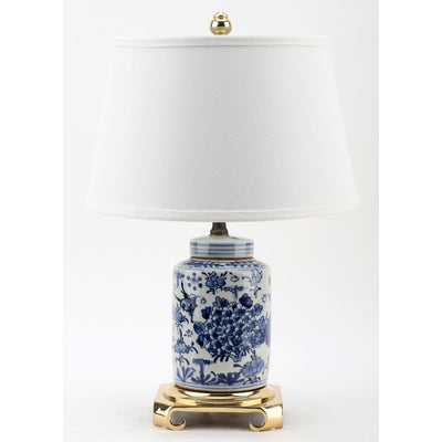 Porcelain Chinoiserie Tea Jar Lamp