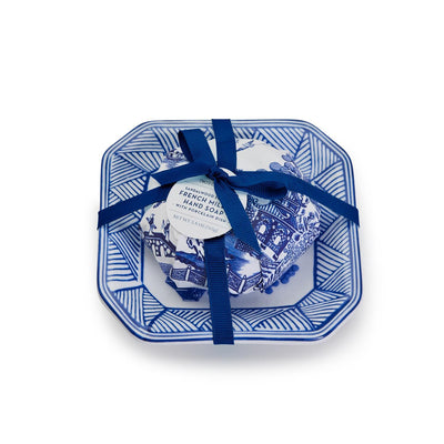 Blue Willow French-Milled Soap with Tray