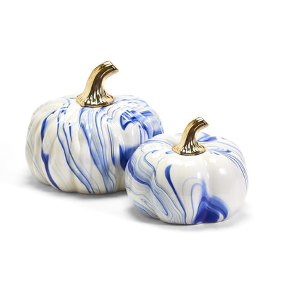 Marbled Blue and White Pumpkin