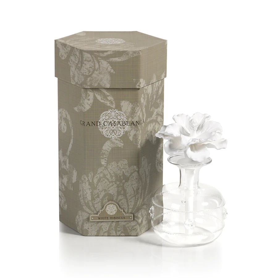 White Hibiscus Porcelain Diffuser