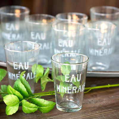 Eau Minerale Water Glass set of 8