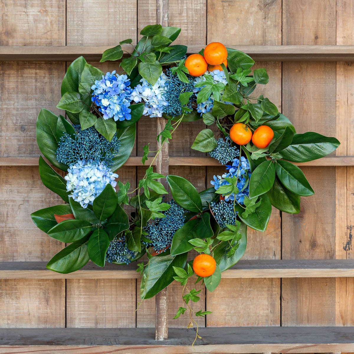 Citrus and Hydrangea Wreath