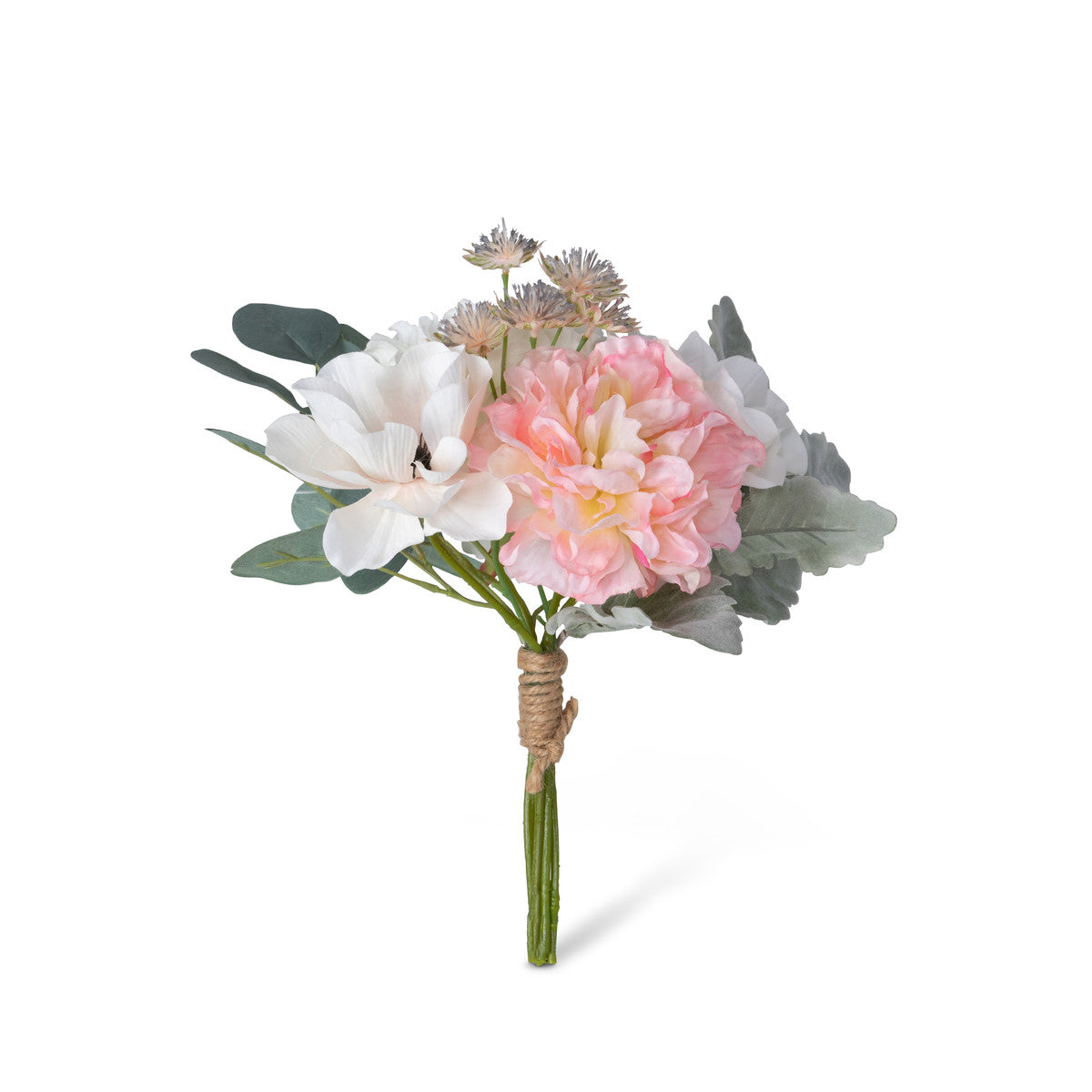 Peony and Dusty Miller Bouquet
