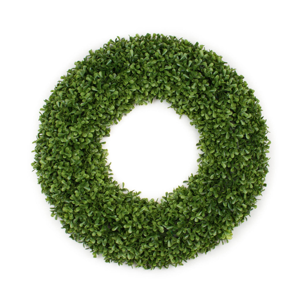 FAUX BOXWOOD ROUND WREATH - 20 INCH