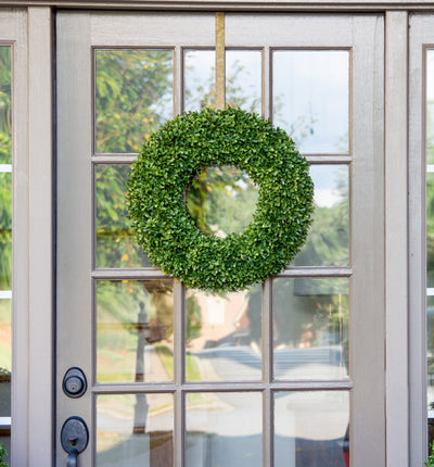 FAUX BOXWOOD ROUND WREATH - 20 INCH