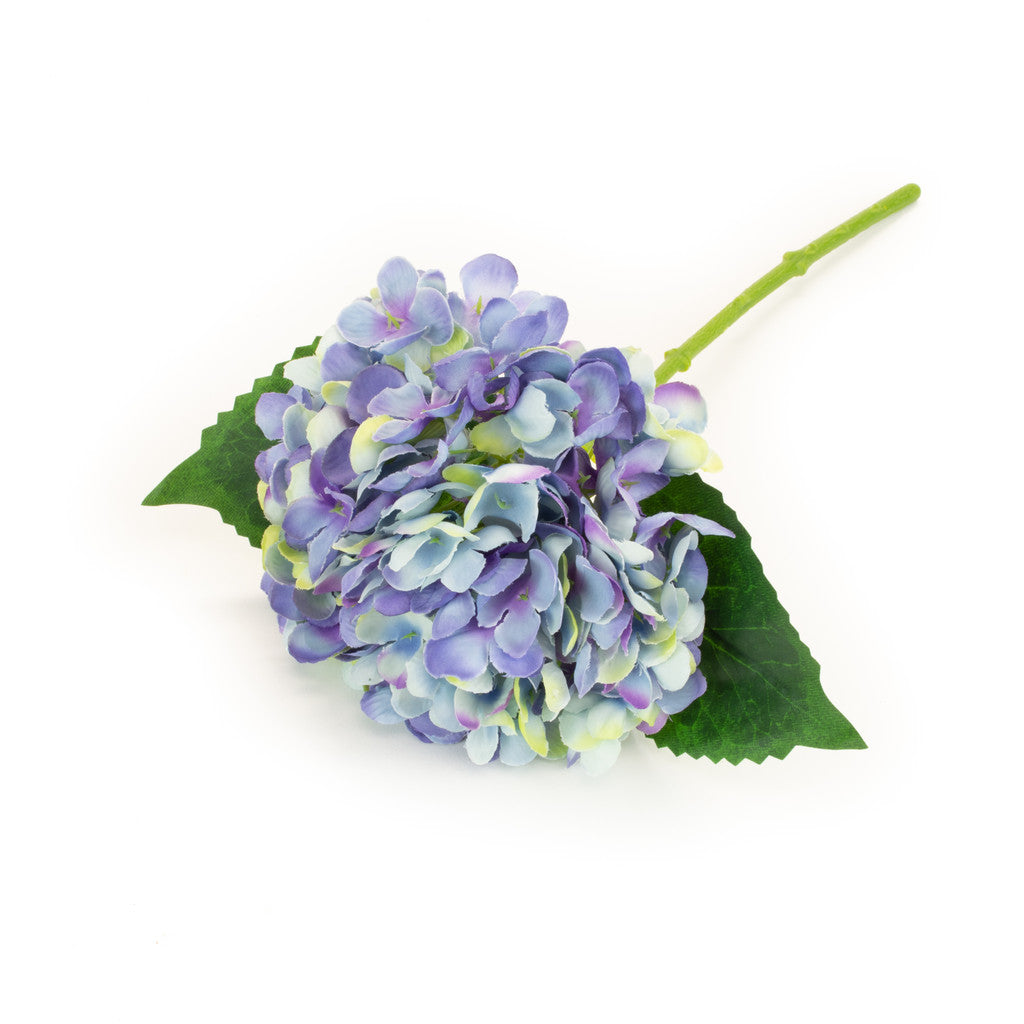 Faux Hydrangea Pick 13" - Periwinkle Blue