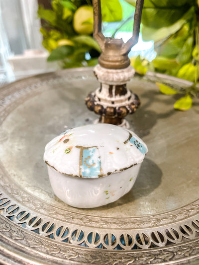Antique French Porcelain Ring Box