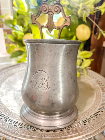 Antique Pewter Tankard from England