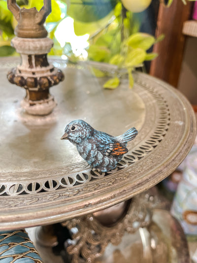 Miniature Austrian Bronze Blue Bird Figurine