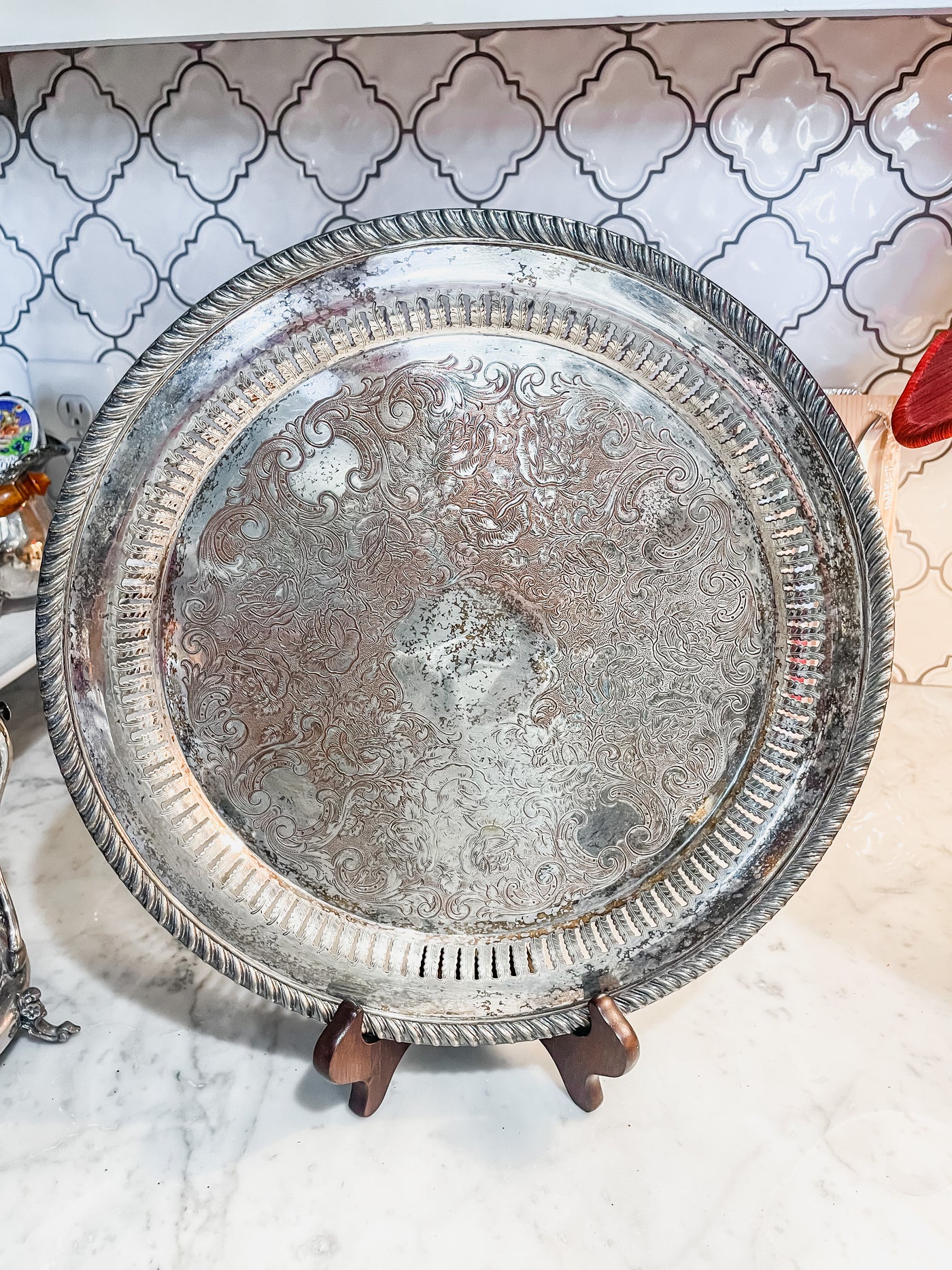 English Silver-plated Tray