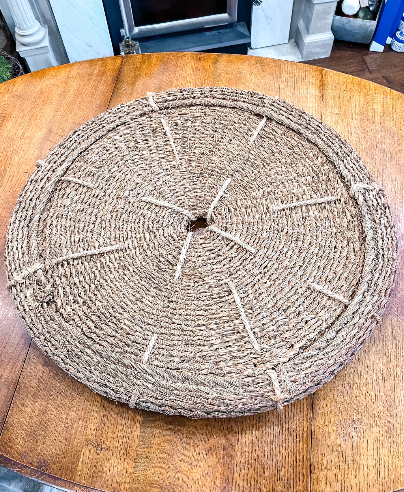 Antique Provencal Basket Woven Olive Oil Filter
