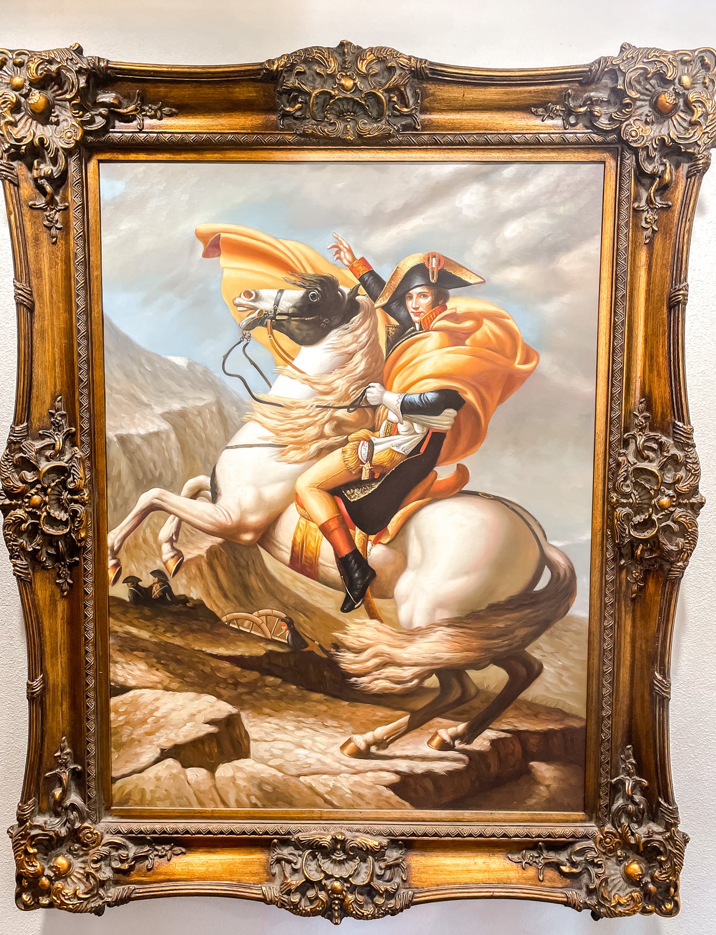 Large Oil Painting of Napoleon on Horse