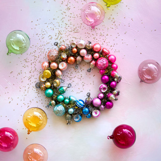 Glass Rainbow Wreath