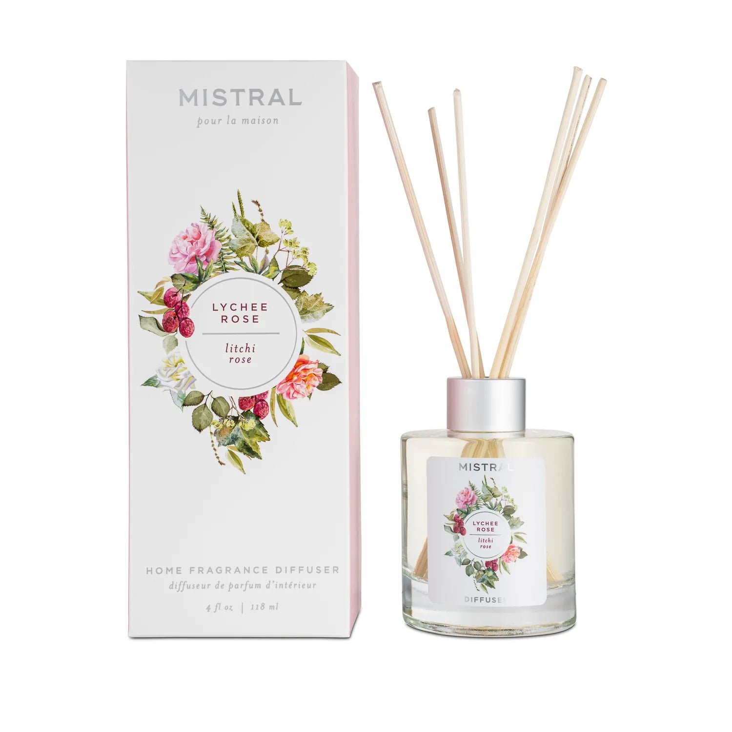 Lychee Rose Reed Diffuser - 118 ml – The French Cottage