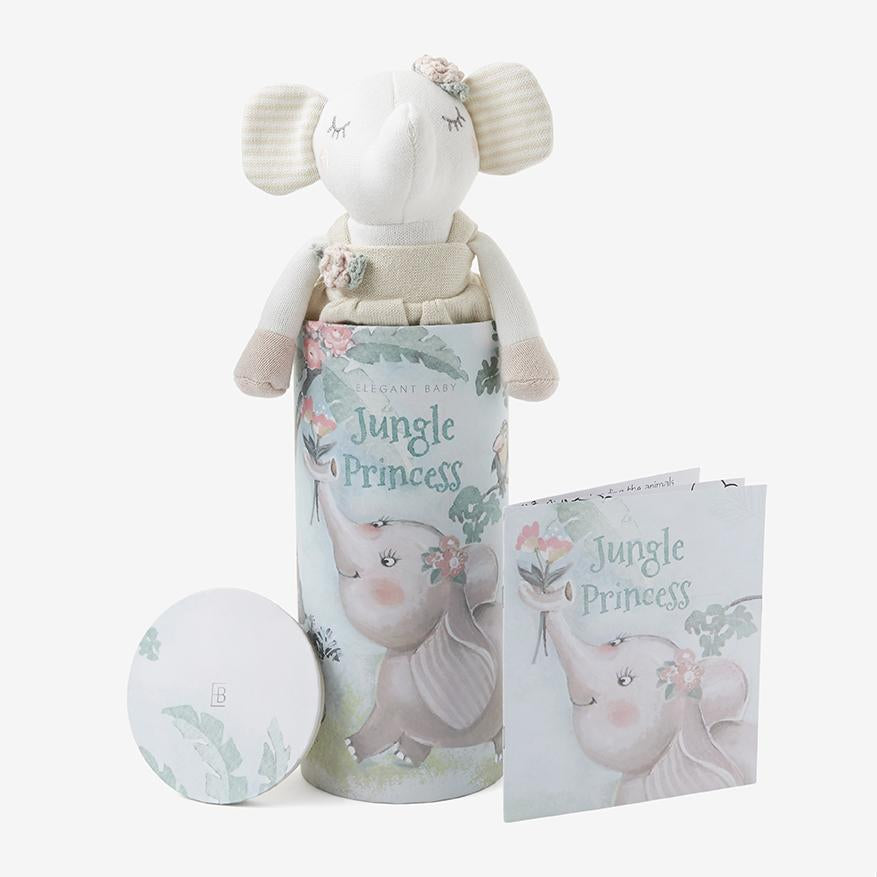 10" Princess Elephant Baby Knit Toy with Gift Box