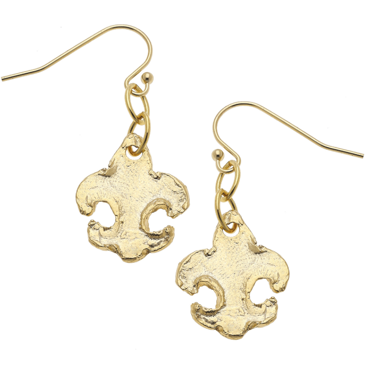 Gold Fleur de Lis Earring