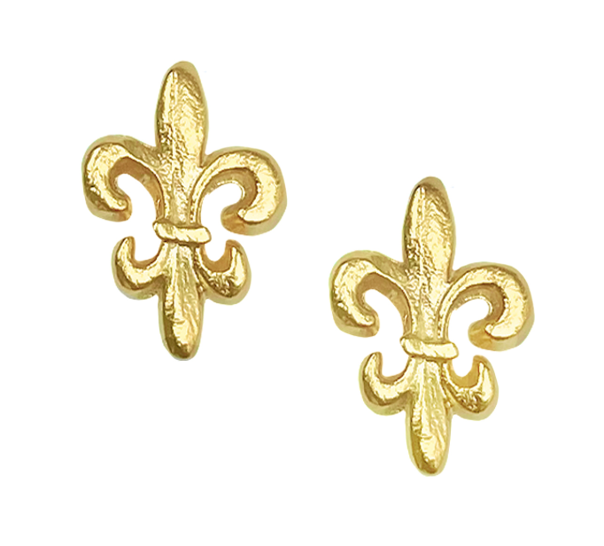 Handmade Mini Fleur de Lis Stud Earrings